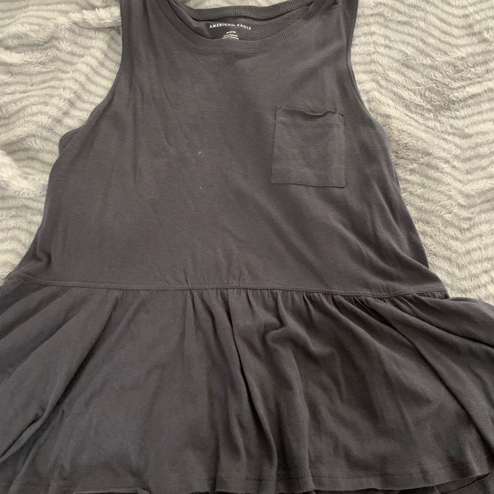 Grey, flowy tank top. Size M